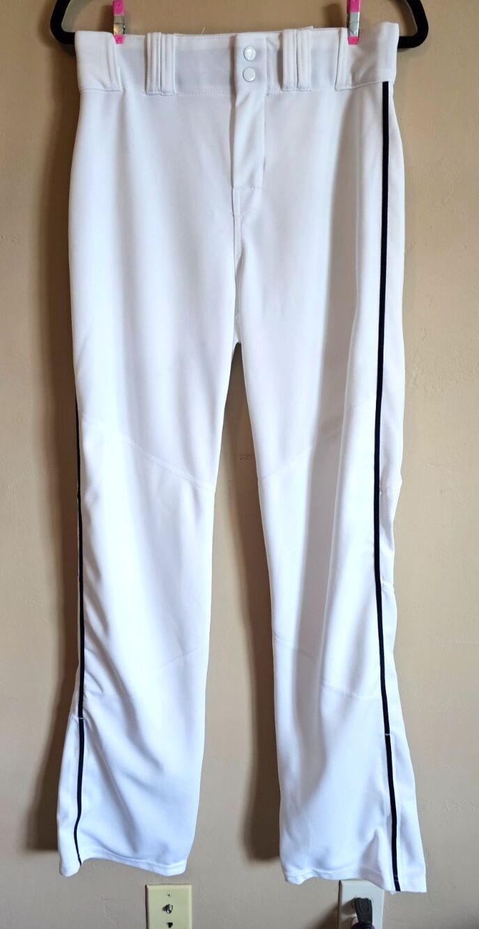 Alleson Athletics Baseball Pants Size Med White with navy